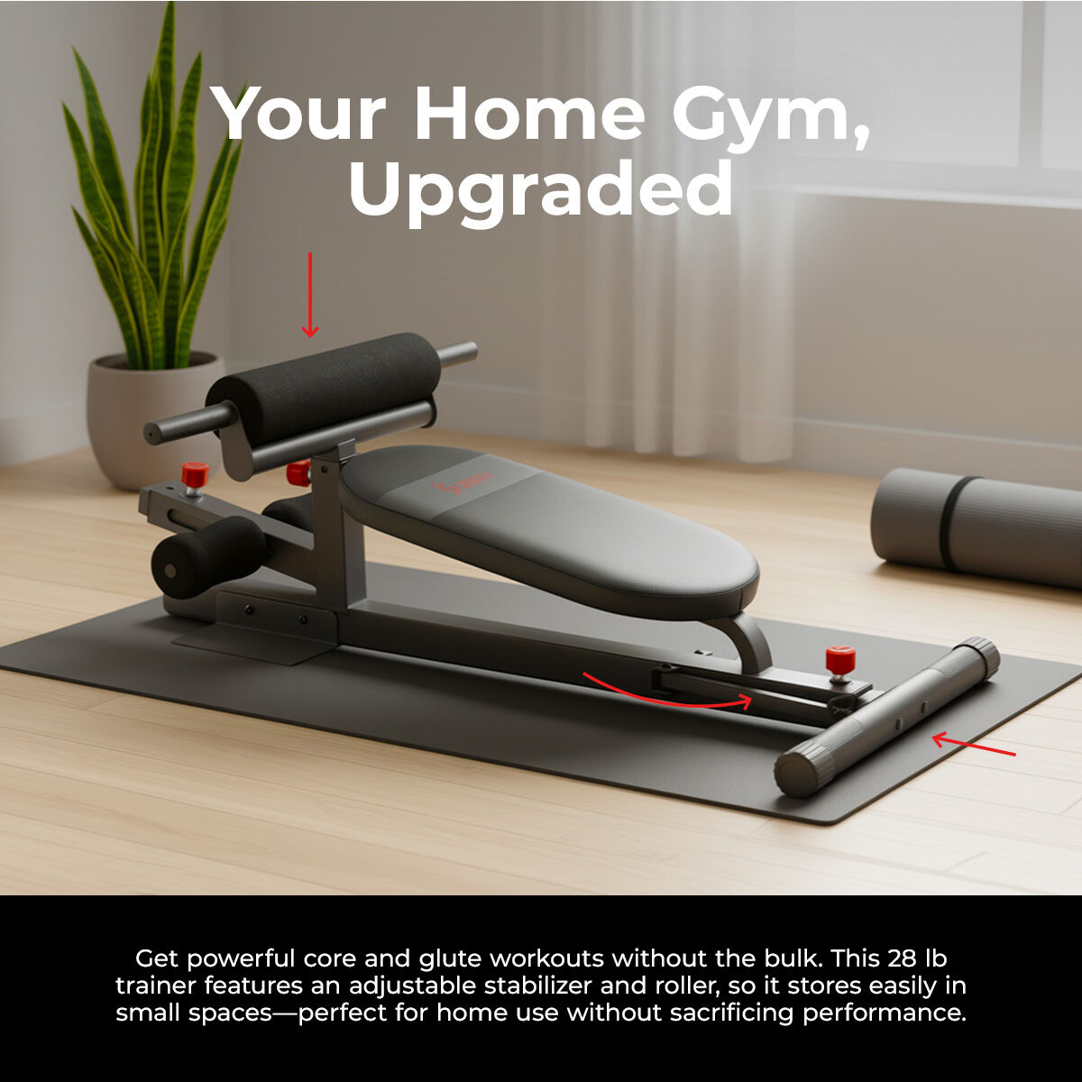 Sunny Health & Fitness 4‑in‑1 Multifunction Core & Glute Trainer
