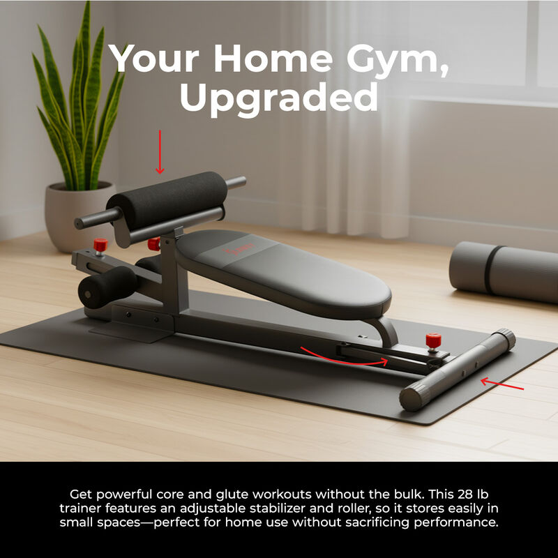 Sunny Health & Fitness 4‑in‑1 Multifunction Core & Glute Trainer with Hip Thrust Pad & 3 Resistance Bands image number 5