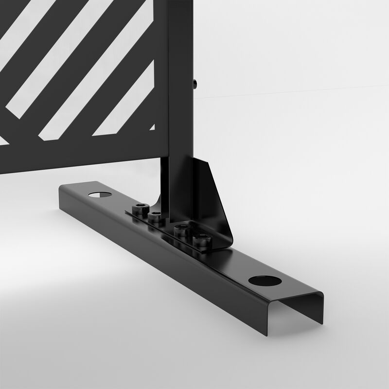 Arched Metal Outdoor Privacy Screen, Freestanding Outdoor Divider Decorative Privacy Fence