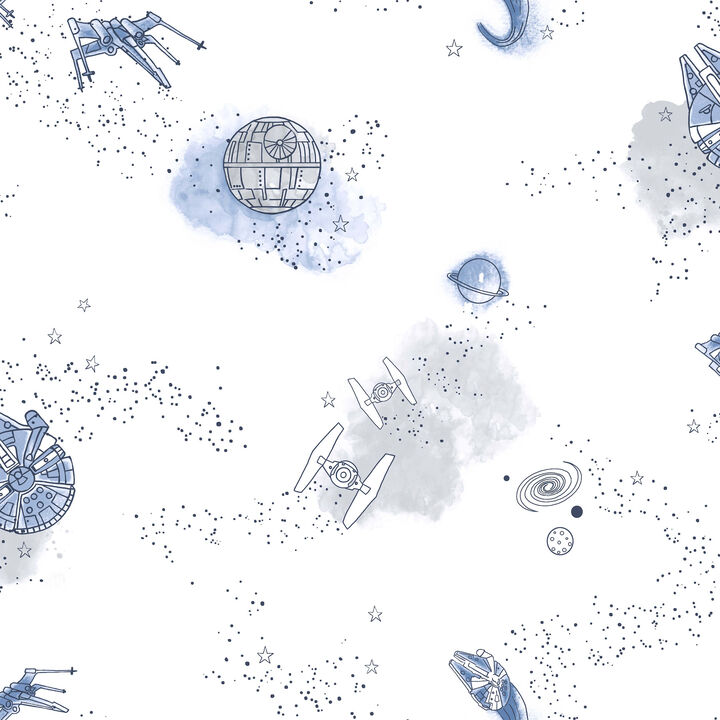 Star Wars: Good Night Galaxy Blue Wallpaper (Set of 2)