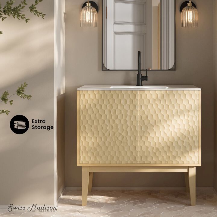 Bosse 36" Freestanding Bathroom Vanity with Sink Top