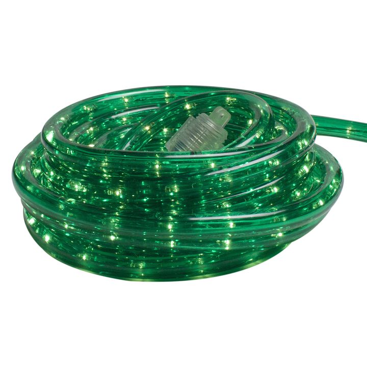100' Green Incandescent Outdoor Christmas Rope Lights