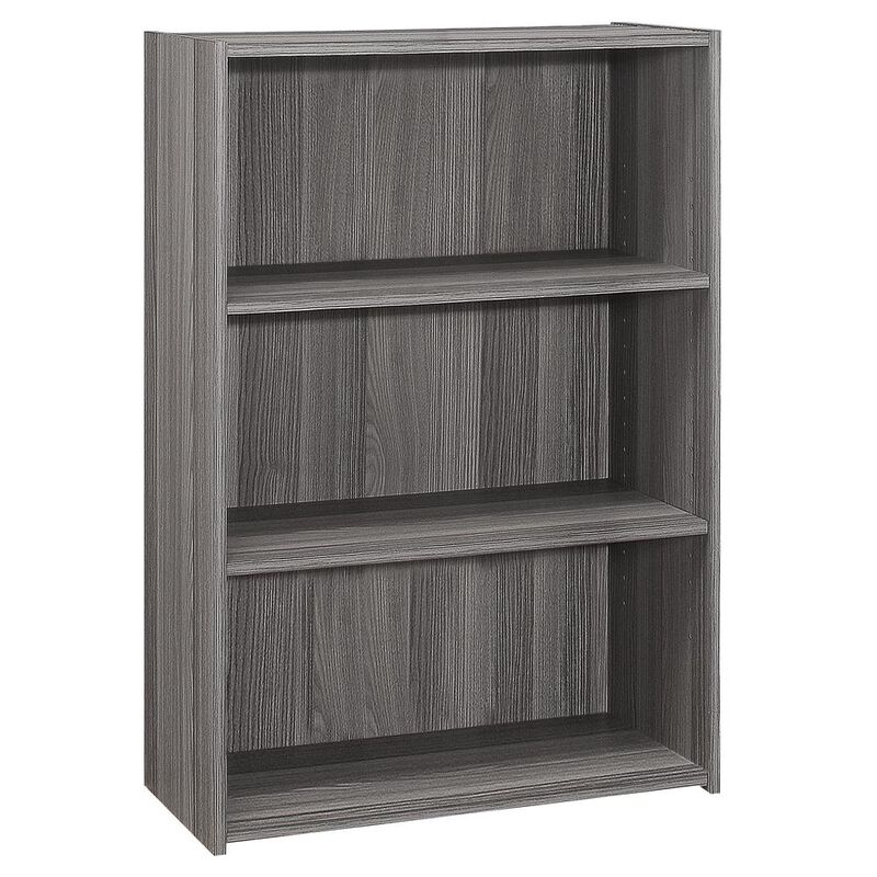 ="Bookshelf, Bookcase, 4 Tier, 36""H, Office, Bedroom, Grey Laminate, Transitio