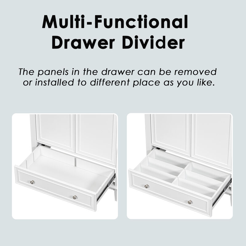 Merax Bathroom Vanity with Sink Combo, Multi-functional Bathroom Cabinet with Doors and Drawer