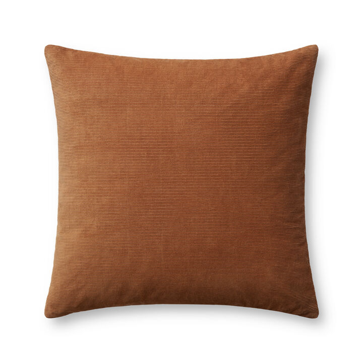 Beatrice PMH0048 Gold 22''x22'' Polyester Pillow by Magnolia Home by Joanna Gaines x Loloi, Set of Two