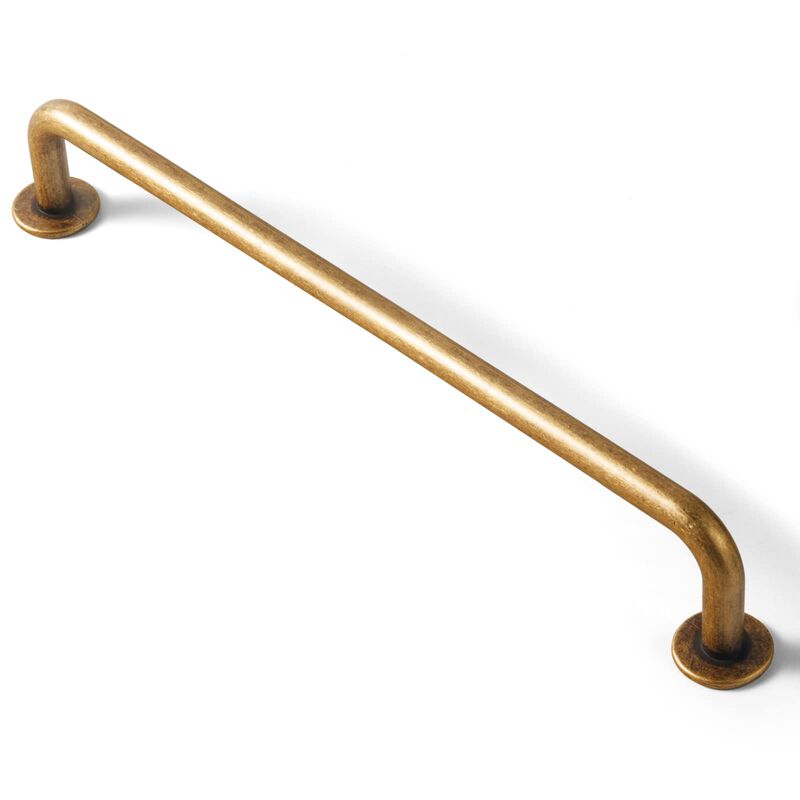 Goo-Ki 6 Pack Antique Brass Cabinet Handle Drawer Pulls, 7.6 Inch Hole Center Solid Zinc Alloy Bar Pull Kitchen Hardware for Clo