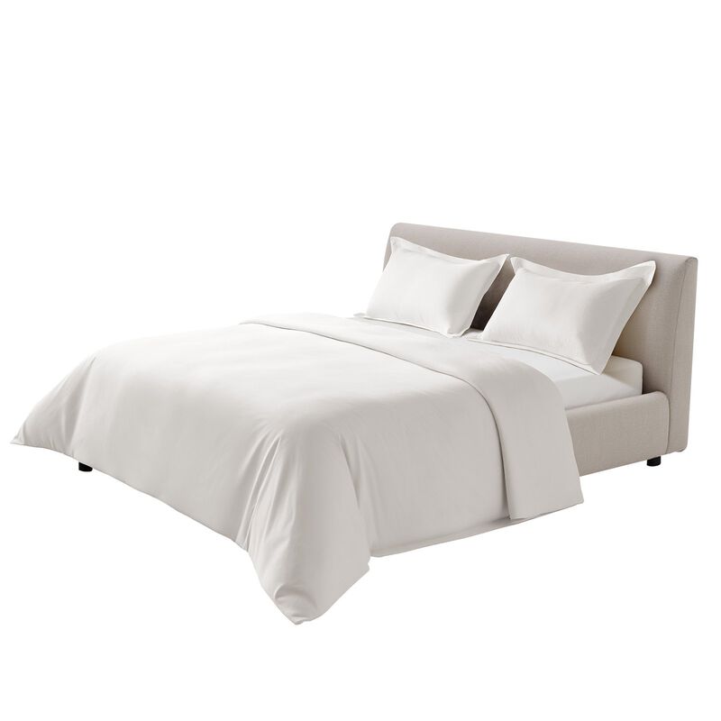 Cotton Duvet Cover Set 3 Pieces with 2 Pillow Shams, Soft Breathable Bedding Set, Zipper Closure image number 8