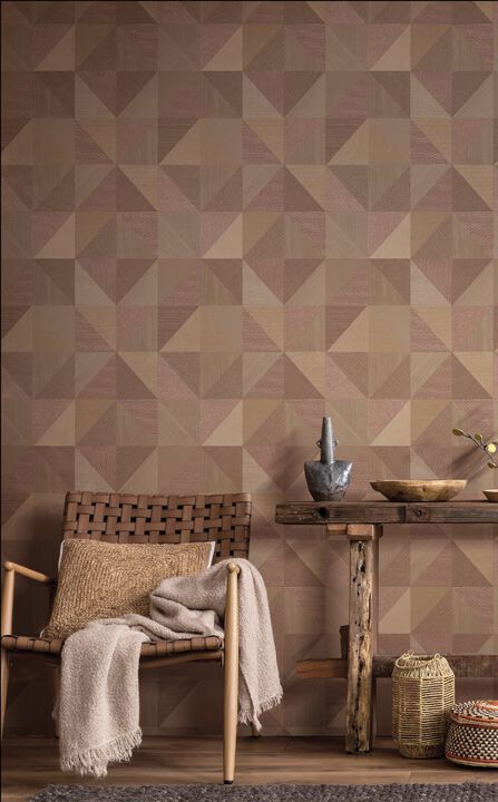 Italian Textures 4 Geometric Red Wallpaper IT32418
