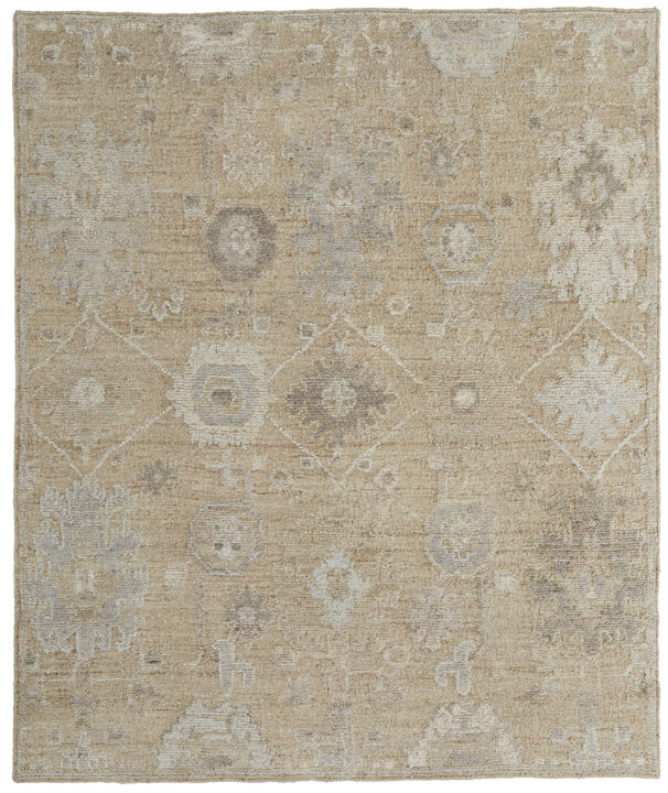 HomeRoots Wool Floral Hand Knotted Area Rug