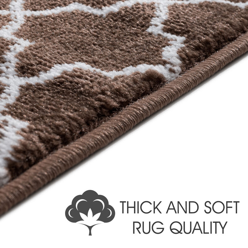 SUSSEXHOME Carpet Stair Treads Easy to Install with Double Adhesive Tape - Safe, 9" X 28" - Brown