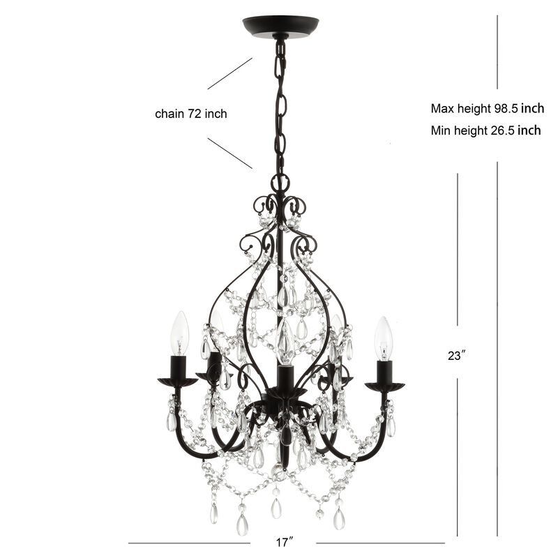 Maura Crystal/Metal LED Chandelier