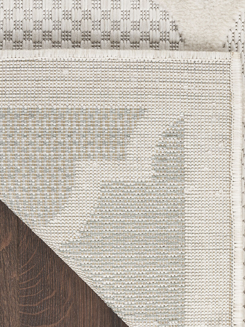 Easy Care NES01 Ivory/White 5' x 7' Rug