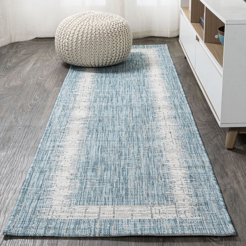 Scandi Minimalist Border Indoor/Outdoor Area Rug
