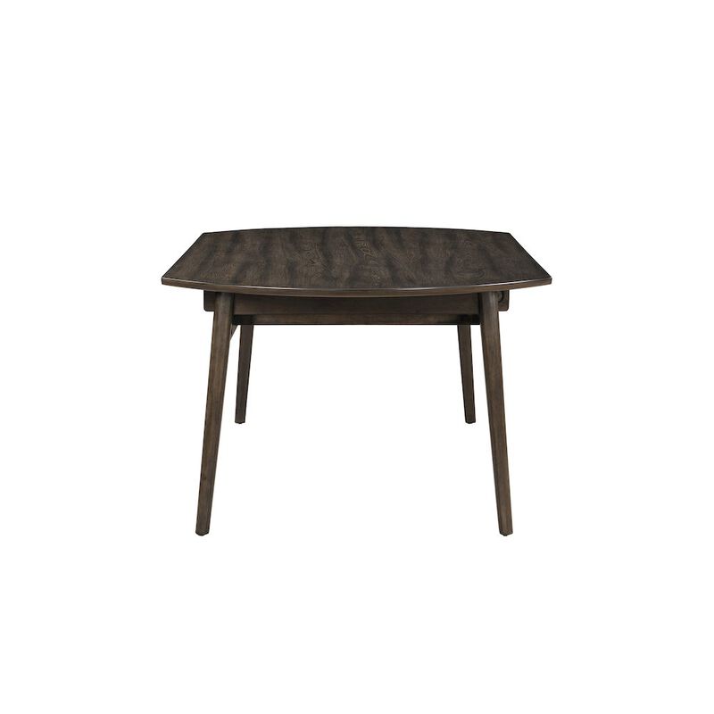 New Classic Furniture Rex Wood Dining Table with Self-Storing Leaves, Walnut