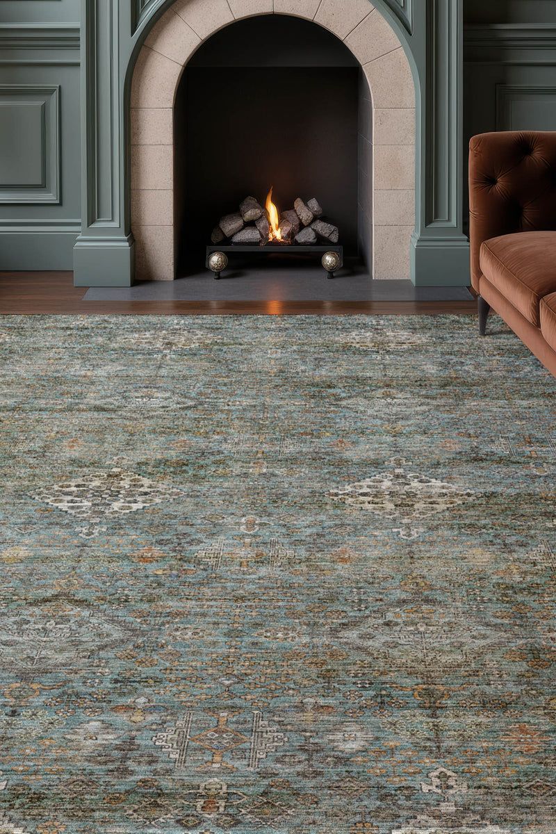 Aristo AR1 Teal 9' x 12' Rug image number 1