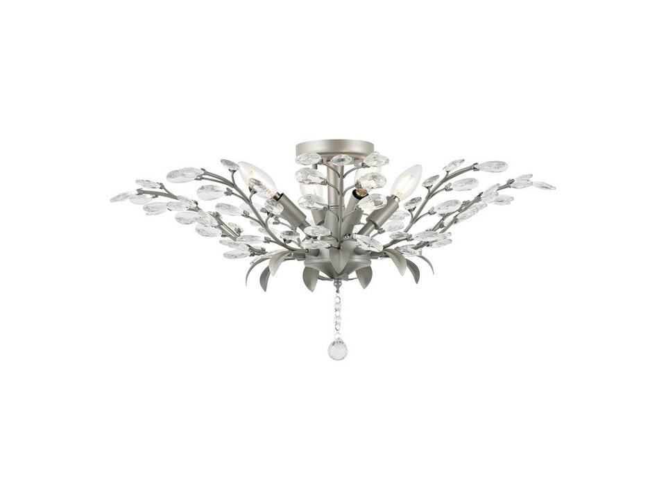 Elisana 4-Light Contemporary Bohemian Iron/Acrylic LED Semi Flush Mount