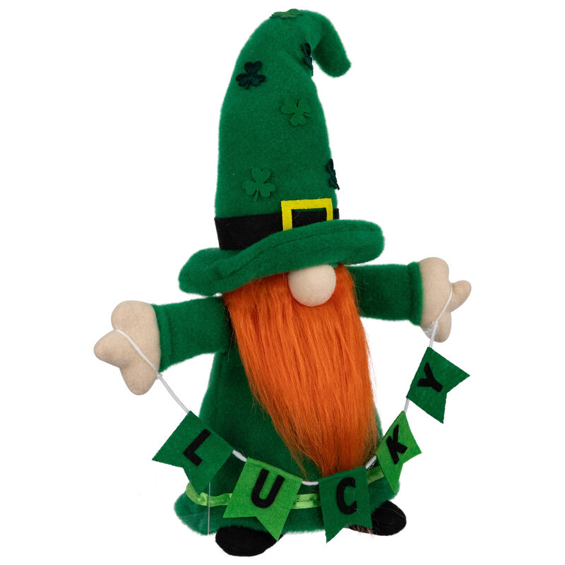 Lucky Gnome St. Patrick's Day Figurine - 16" - Green