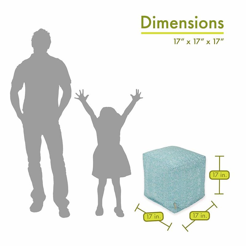 Majestic Home Goods Cube Pouf South West Teal