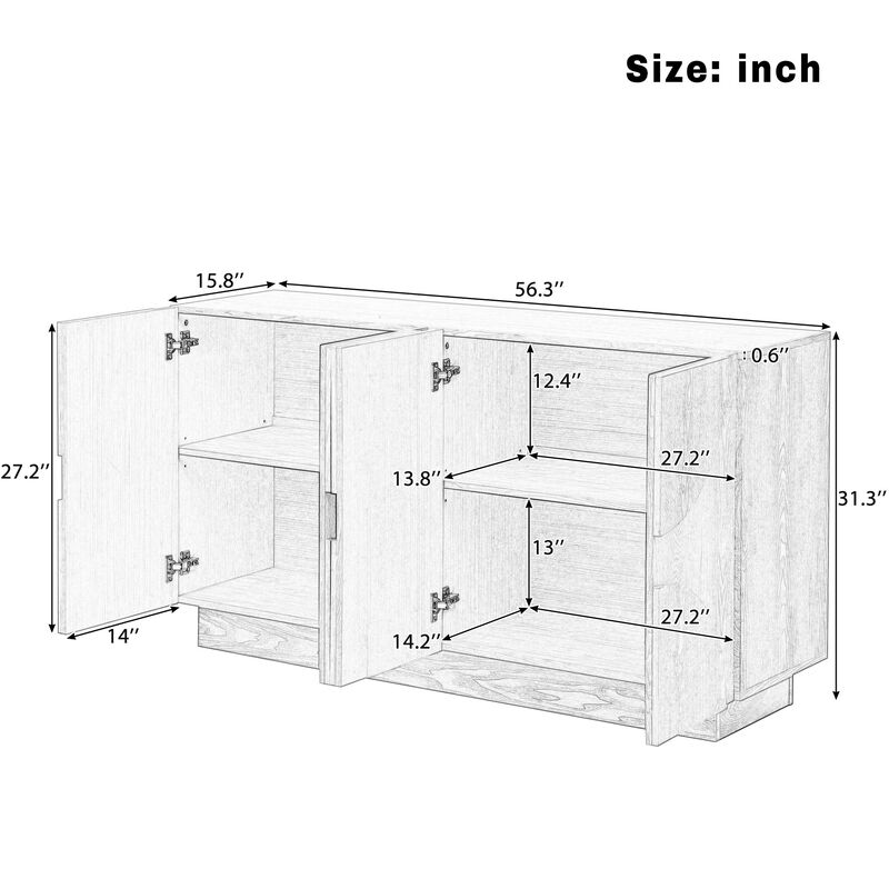 Kuxpex Large Storage Sideboard image number 2