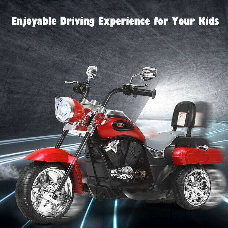 6V Toddler Electric Ride-On Bike with 3 Wheels, Horn and Front Headlight image number 4