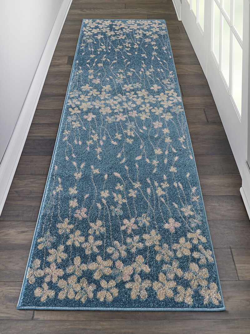Tranquil TRA04 Turquoise 2' x 4' Rug image number 6
