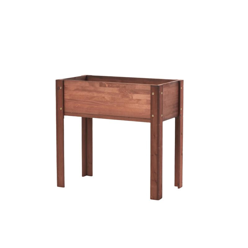 Streamdale 31x31x16" Raised Garden Bed, Elevated Wooden Planter Box