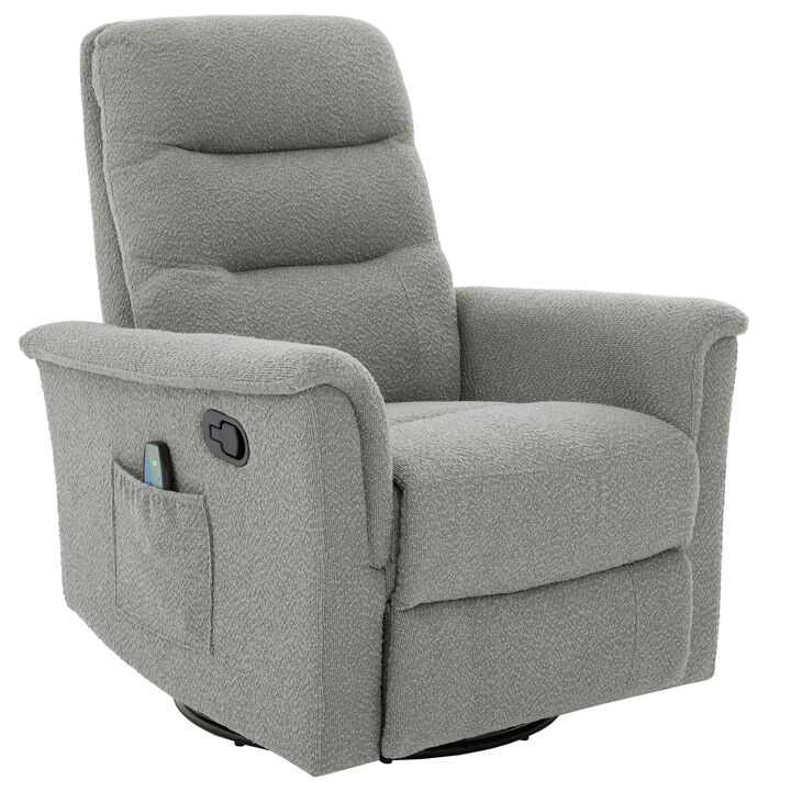 Merax Manual Massage Recliner Chair with 270&deg; Swivel & Rocking Function Recliners
