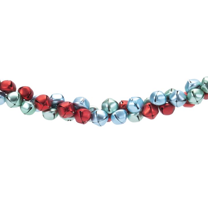 2-Piece Sleigh Bell Cluster Garland – Metal Jingle Bell Christmas Garland for Farmhouse or Vintage Holiday Styling