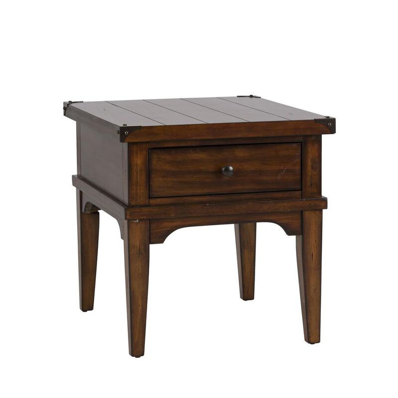 Liberty Furniture Aspen Skies End Table in Russet Brown image number 0