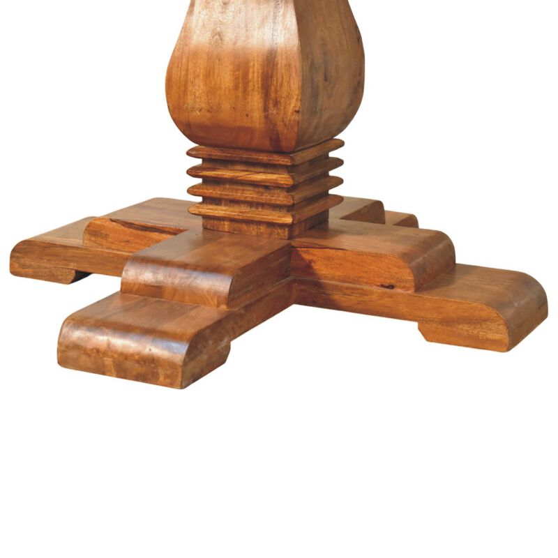 Artisan Furniture Solid Wood Round Pedestal Dining Table, Brown image number 7