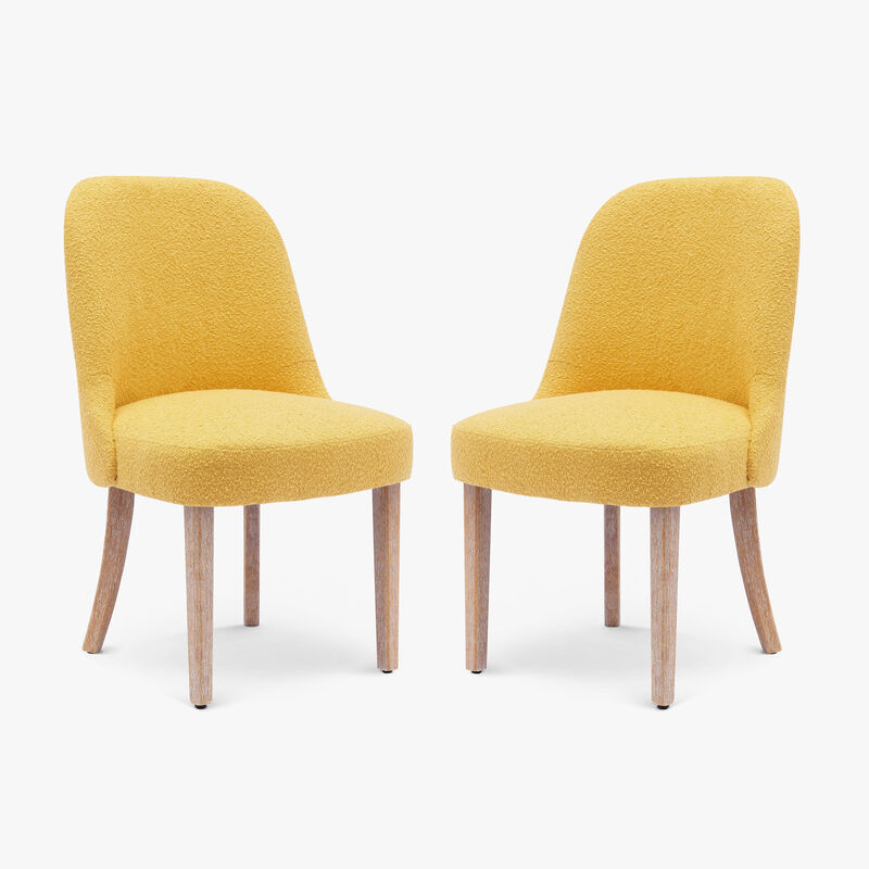 WestinTrends Mid-Century Modern Upholstered Boucle Dining Chair image number 1
