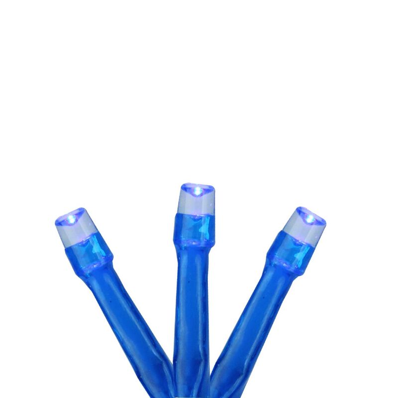 20 Battery Operated Blue LED Wide Angle Christmas Lights - 6.25 ft Blue Wire image number 0
