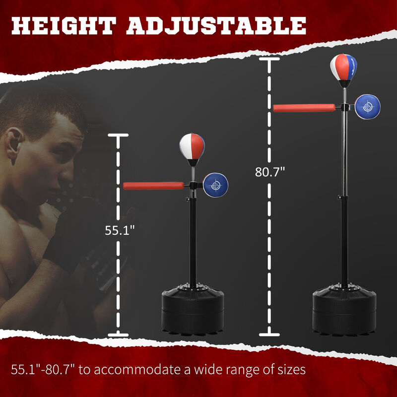 Hivvago Free-Standing Boxing Bag with Speed Bag and Reaction Bar image number 4