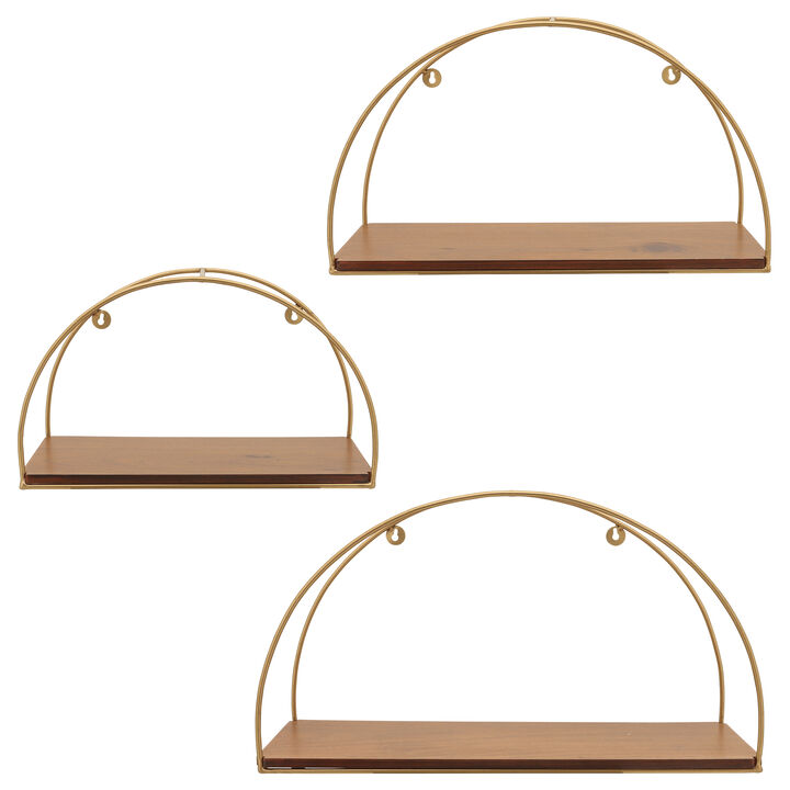 Metal/Wood Wall Shelves
