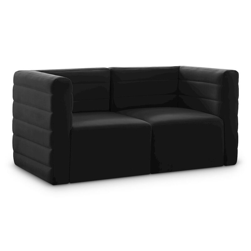 Meridian Furniture Quincy Black Velvet Modular Sofa