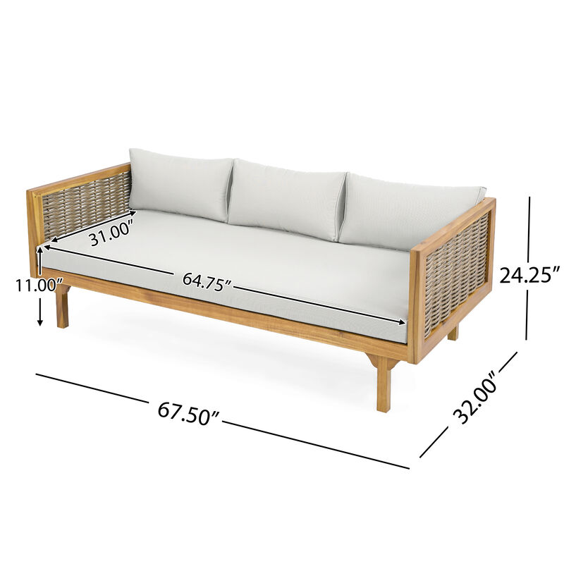 Merax 3-seater Daybed and Coffee Table Outdoor Seating Set
