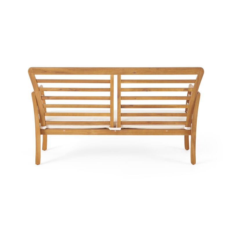 Tembri Acacia Wood Outdoor Loveseat image number 3