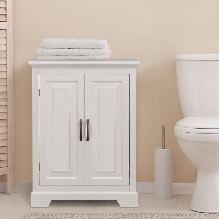 St. James Freestanding Two-Door Floor Cabinet , White