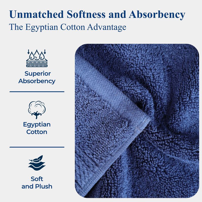 Egyptian Cotton Plush Bath Sheet Set of 2, Soft Absorbent Towels image number 3