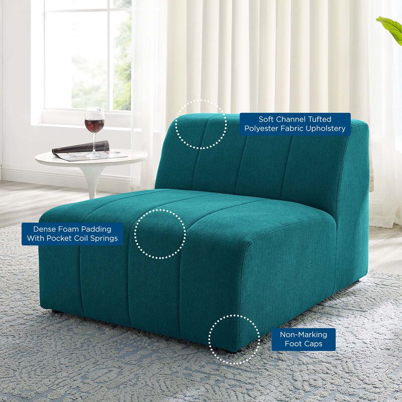 Bartlett Upholstered Fabric Armless Chair image number 7