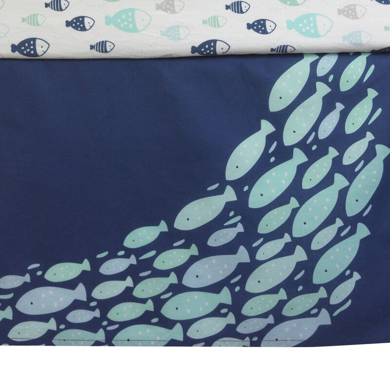 Lambs & Ivy Oceania 6-Piece Baby Crib Bedding Set - Blue Ocean, Nautical, Aquatic, Whale, Octopus Theme