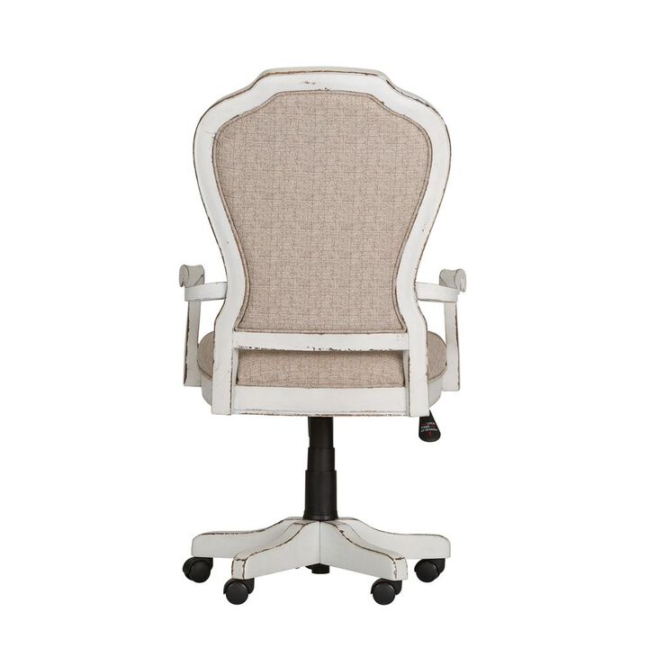 Liberty Furniture Magnolia Manor Jr Executive Desk Chair in Antique White