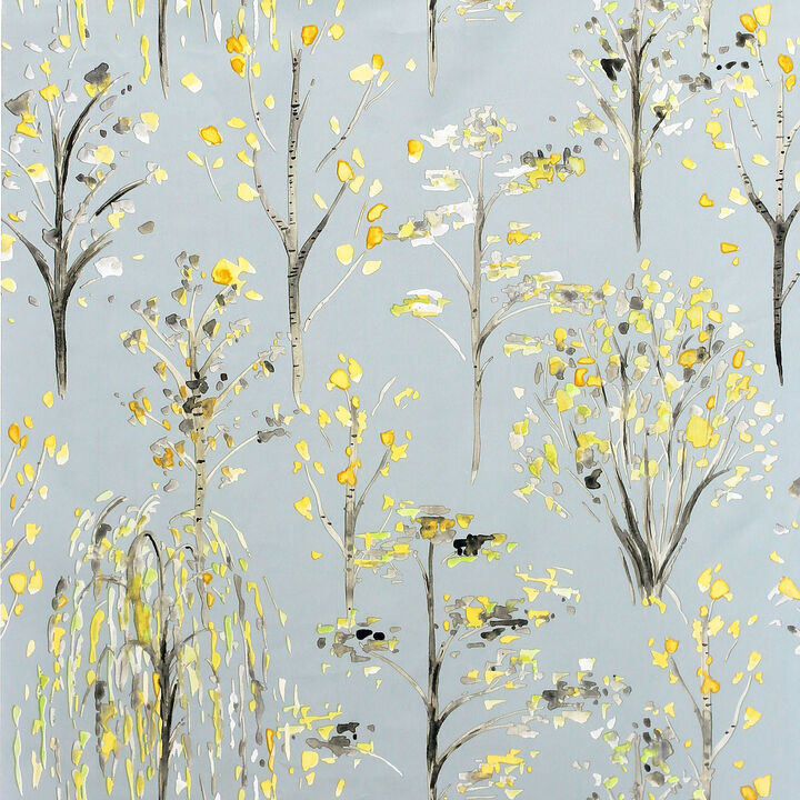 Mayumi Yellow Birch Grove Wallpaper