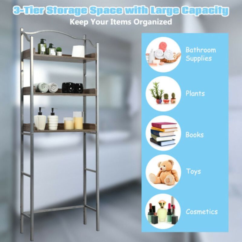 3-Tier Over-The-Toilet Bathroom Spacesaver Storage Rack