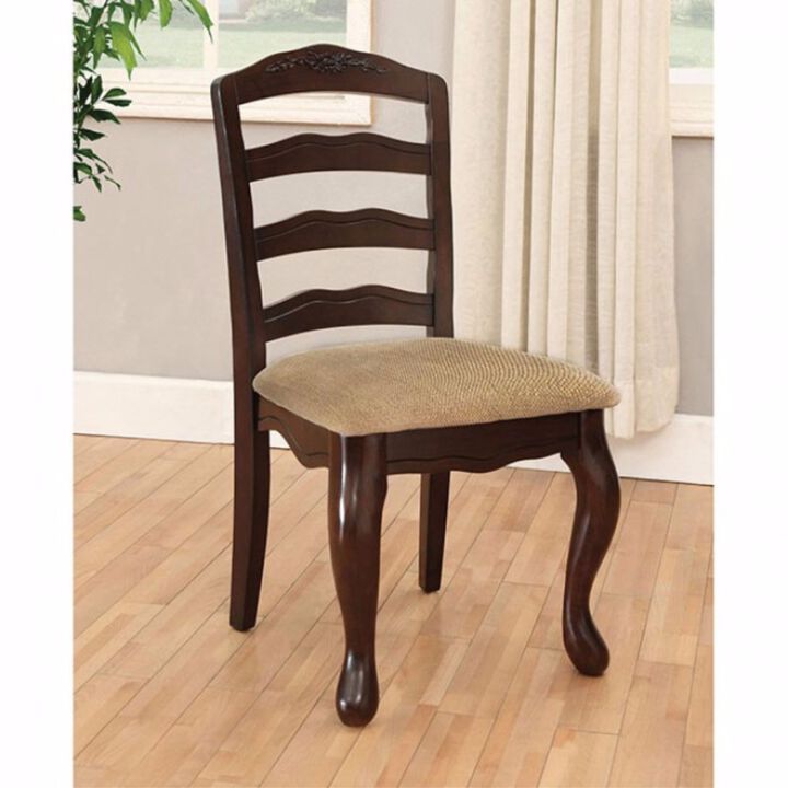 Townsville Cottage Side Chair, Dark Walnut Finish, Set of 2