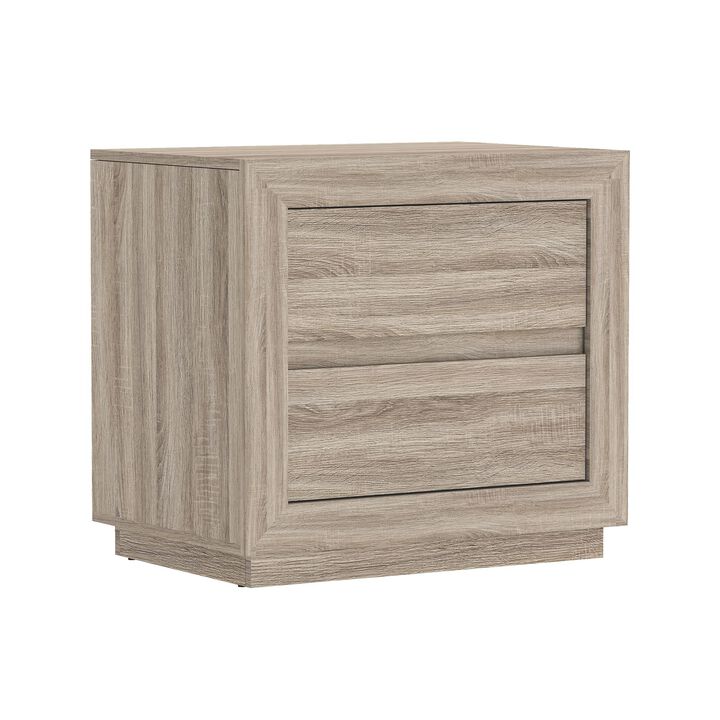 Soren 26" 2-Drawer Nightstand in Natural Oak