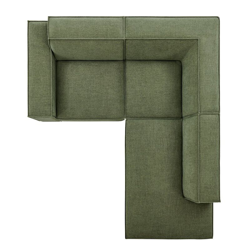Restore 3-Piece Performance Fabric Upholstered Modular L-Shaped Sectional Sofa image number 6