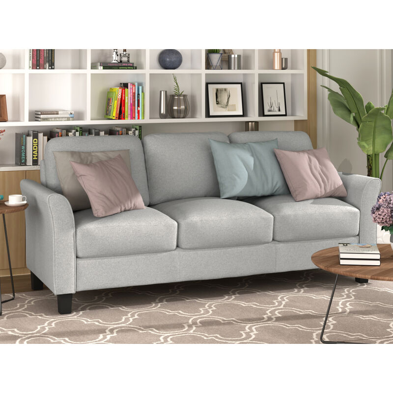 3-Seat Sofa Living Room Linen Fabric