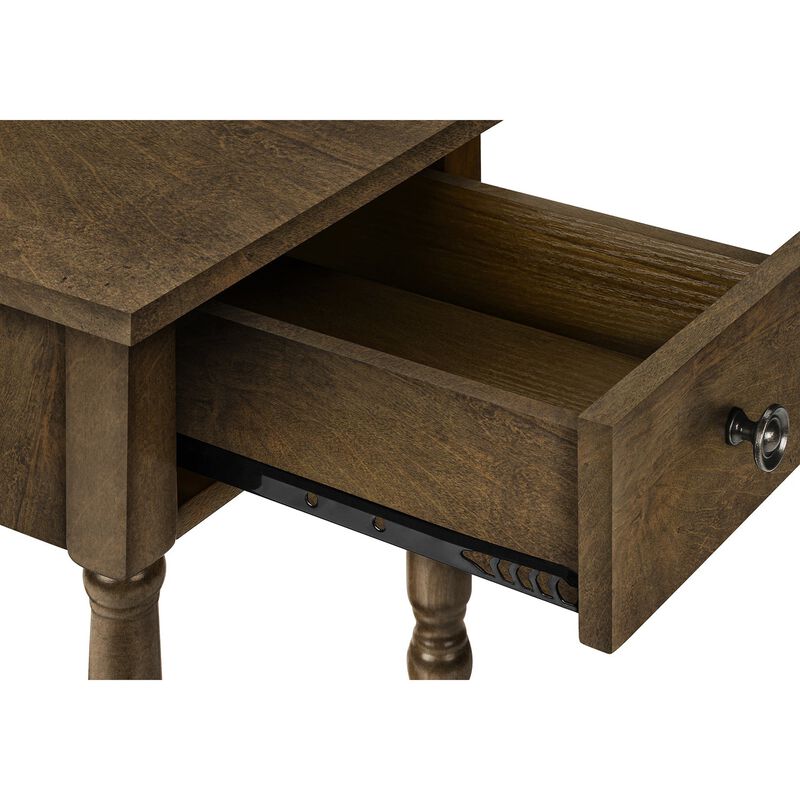 Monarch Specialties I 3957 - Accent Table, 2 Tier, End, Side Table, Nightstand, Bedroom, Narrow, Lamp, Storage Drawer, Traditional image number 8