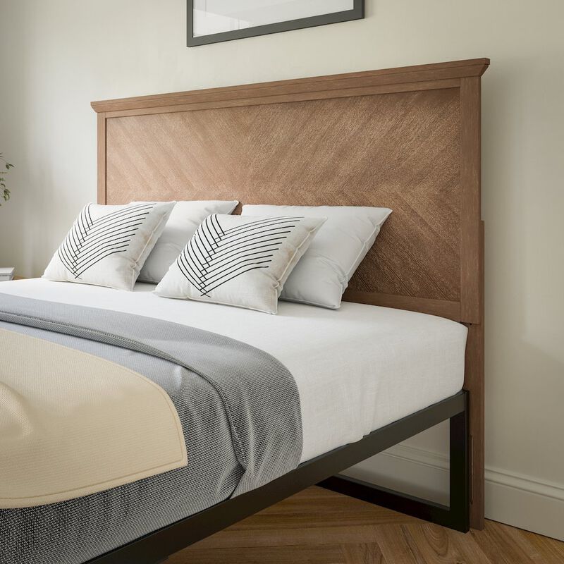 Flash Furniture Contemporary Queen Size Herringbone Pattern Headboard image number 5